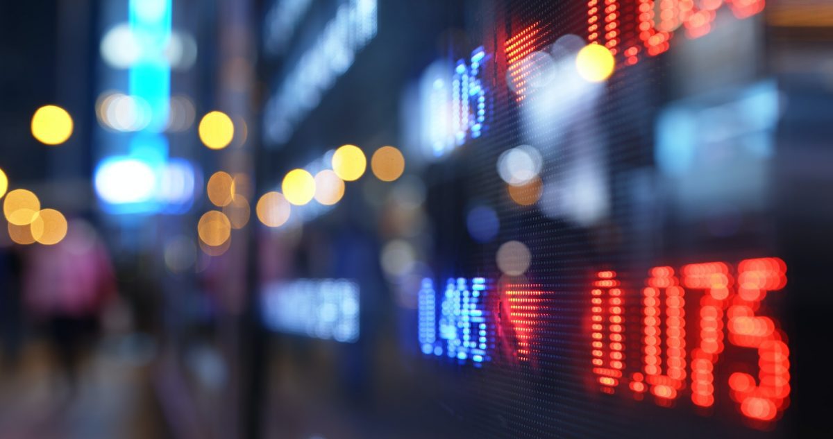 Display stock market numbers in a street